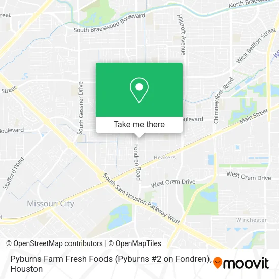 Pyburns Farm Fresh Foods (Pyburns #2 on Fondren) map