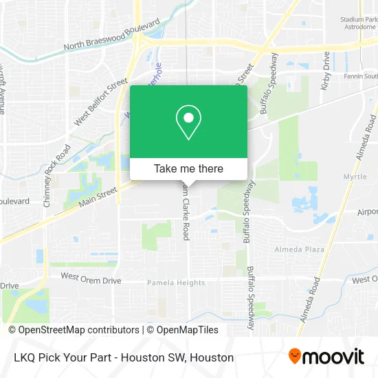LKQ Pick Your Part - Houston SW map