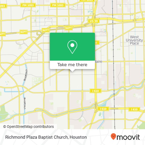 Mapa de Richmond Plaza Baptist Church