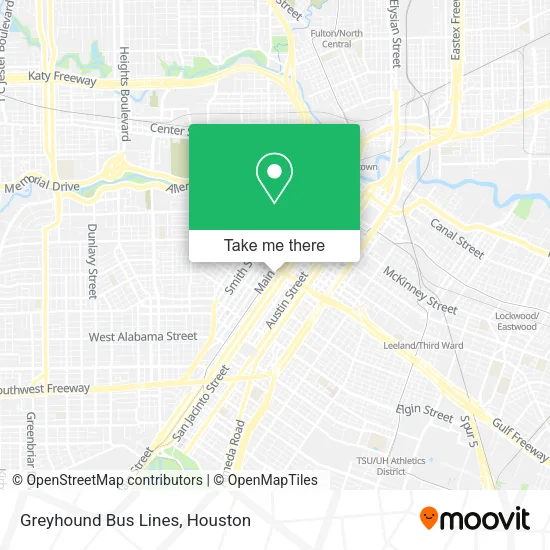 Mapa de Greyhound Bus Lines