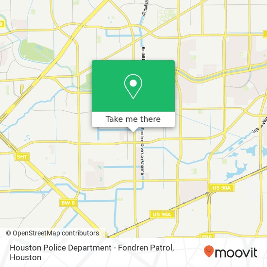 Mapa de Houston Police Department - Fondren Patrol