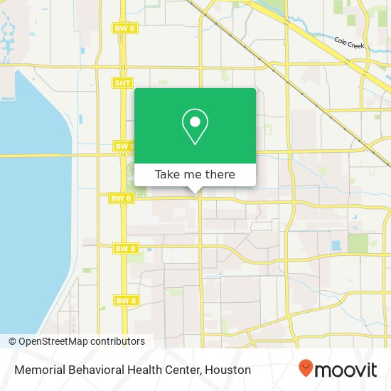 Memorial Behavioral Health Center map
