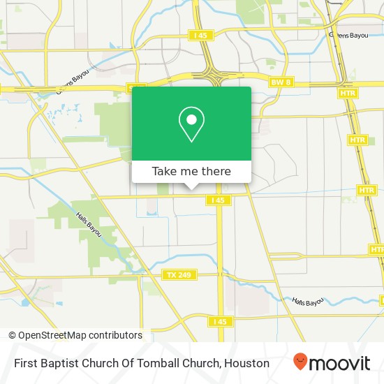 First Baptist Church Of Tomball Church map