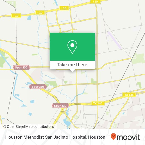 San Jacinto Methodist Hospital map