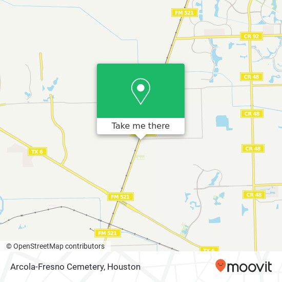 Arcola-Fresno Cemetery map