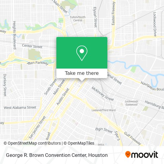 How to get to R. Brown Convention Center in Houston by bus or