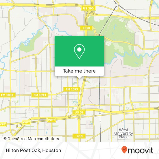 Mapa de Hilton Post Oak