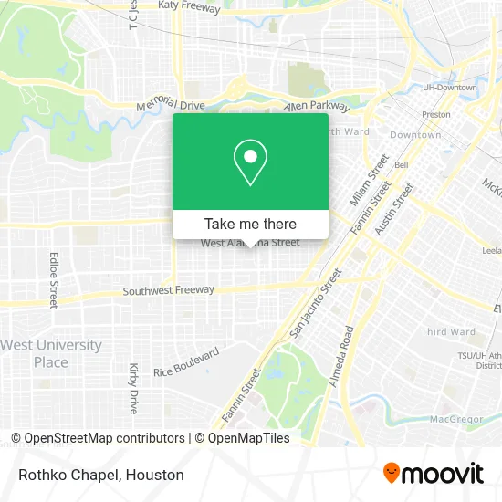Rothko Chapel map