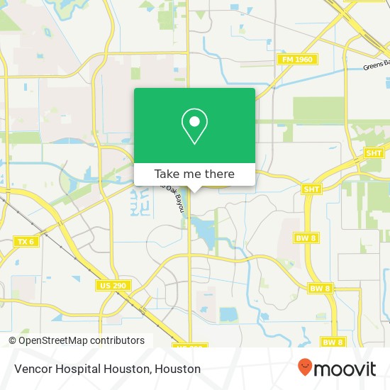 Mapa de Vencor Hospital Houston