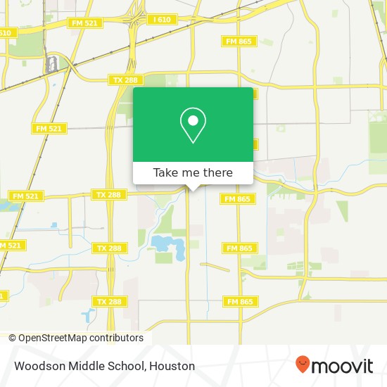 Mapa de Woodson Middle School