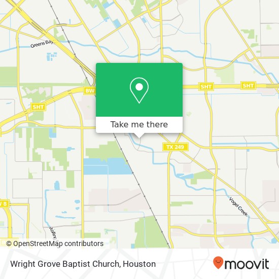 Wright Grove Baptist Church map