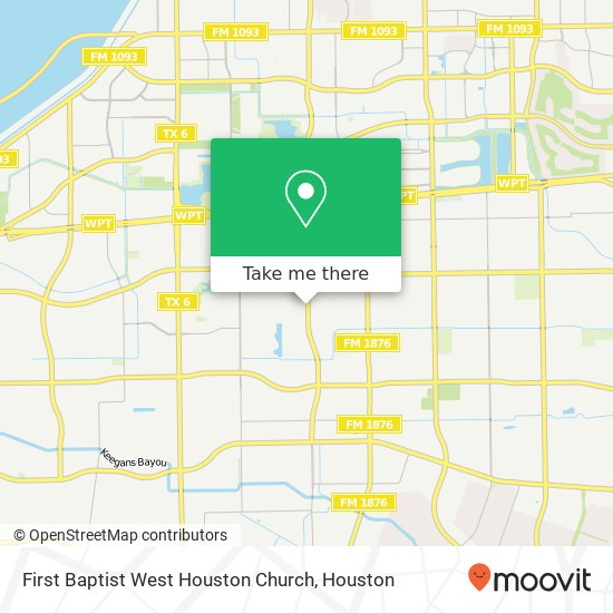 Mapa de First Baptist West Houston Church