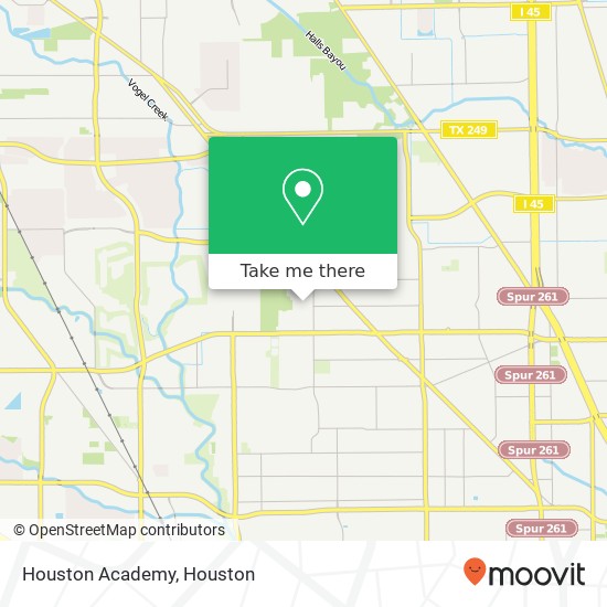 Houston Academy map