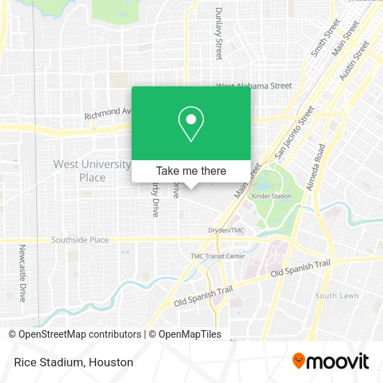 Rice Stadium map