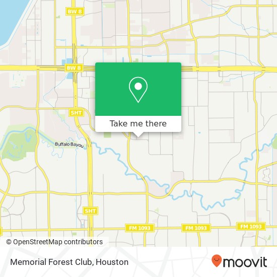 Memorial Forest Club map