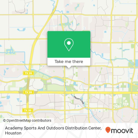 Mapa de Academy Sports And Outdoors Distribution Center