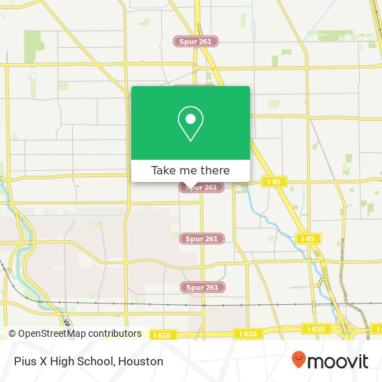 Pius X High School map