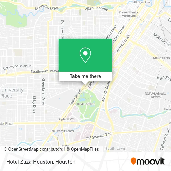 Hotel Zaza Houston map