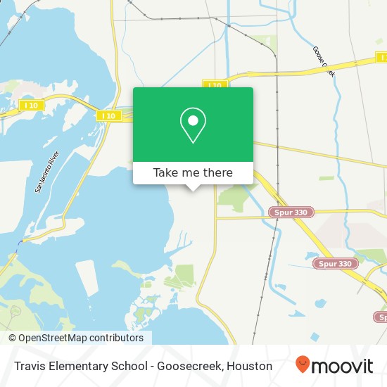 Travis Elementary School - Goosecreek map