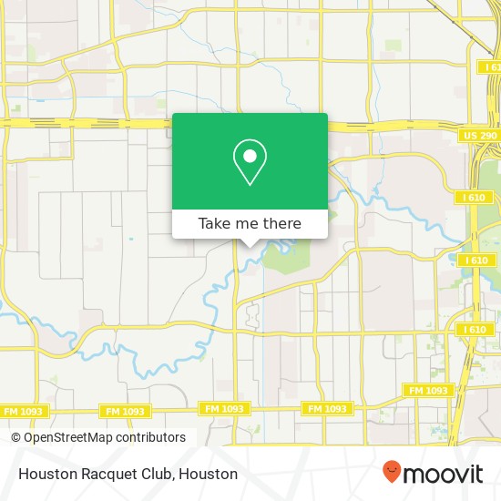 Houston Racquet Club map