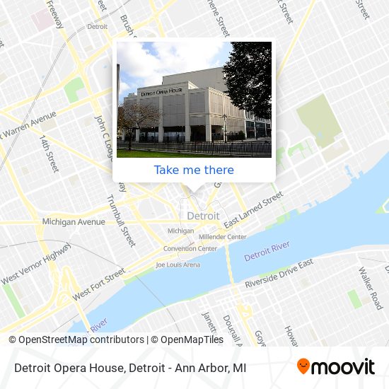 Mapa de Detroit Opera House