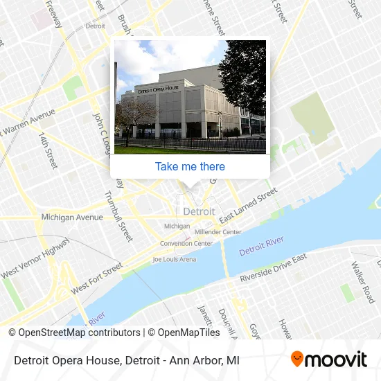 Detroit Opera House map