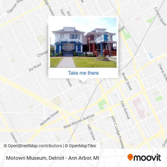 Motown Museum map