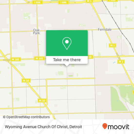 Mapa de Wyoming Avenue Church Of Christ