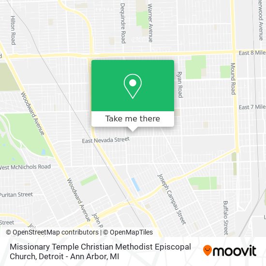 Missionary Temple Christian Methodist Episcopal Church map