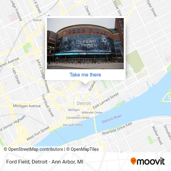 Ford Field map