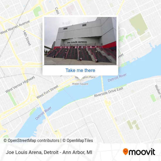 Joe Louis Arena map