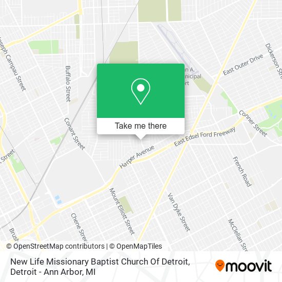 Mapa de New Life Missionary Baptist Church Of Detroit