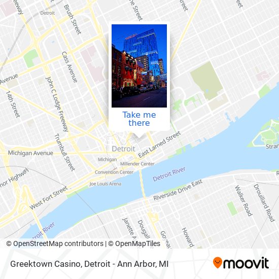 Greektown Casino map