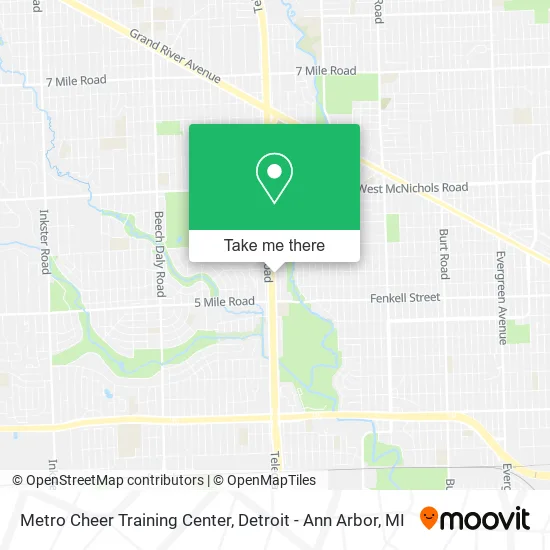 Metro Cheer Training Center map