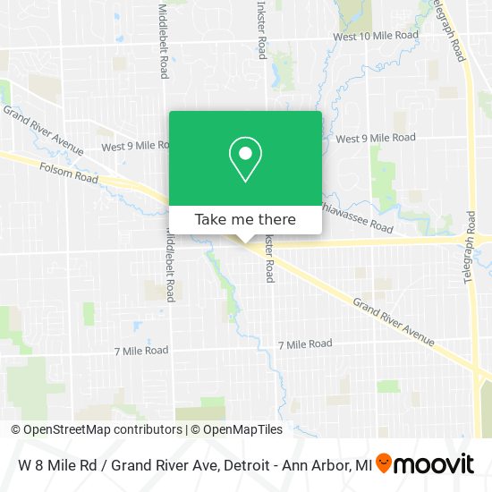 How to get to W 8 Mile Rd Grand River Ave in Detroit Ann Arbor