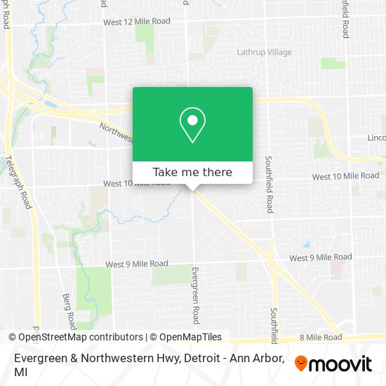 Evergreen & Northwestern Hwy map