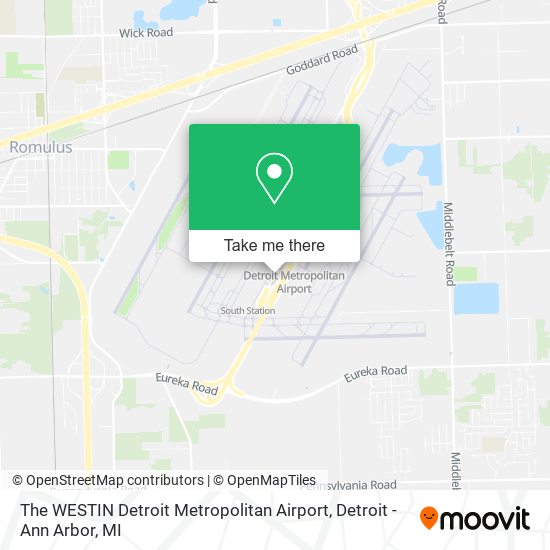 Mapa de The WESTIN Detroit Metropolitan Airport