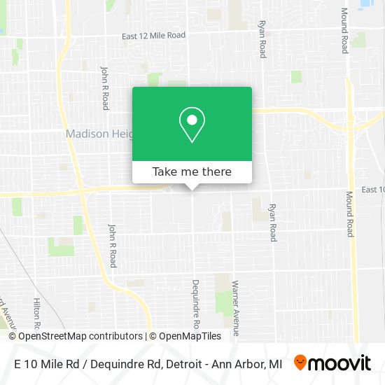 Mapa de E 10 Mile Rd / Dequindre Rd