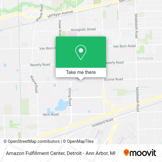 Mapa de Amazon Fulfillment Center