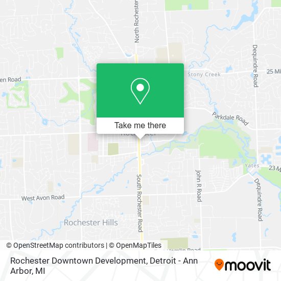 Mapa de Rochester Downtown Development