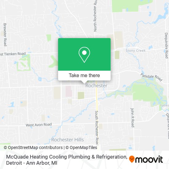 Mapa de McQuade Heating Cooling Plumbing & Refrigeration