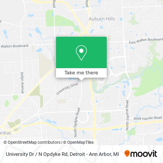 Mapa de University Dr / N Opdyke Rd