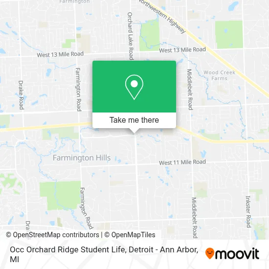 Occ Orchard Ridge Student Life map