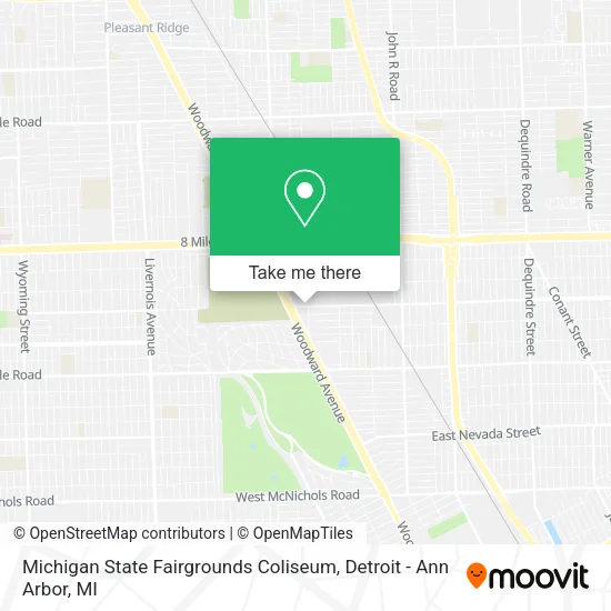 Mapa de Michigan State Fairgrounds Coliseum