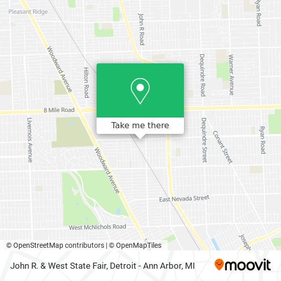 John R. & West State Fair map