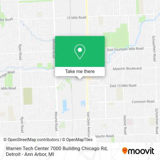Warren Tech Center 7000 Building Chicago Rd map