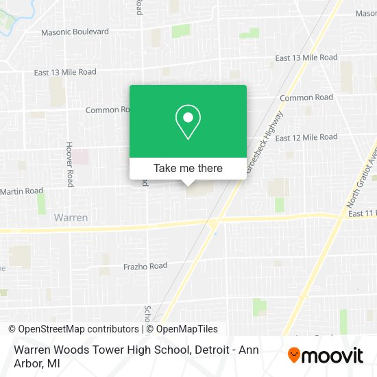 Warren Woods Tower High School map