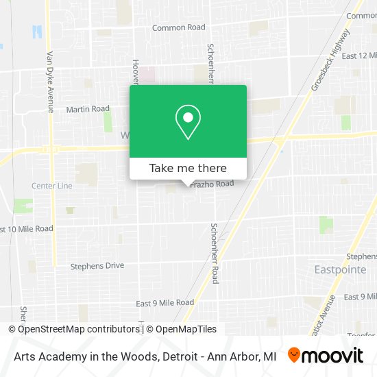Arts Academy in the Woods map