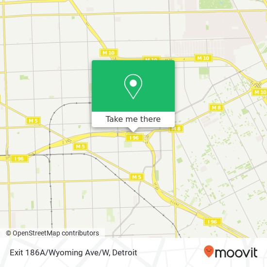 Mapa de Exit 186A/Wyoming Ave/W