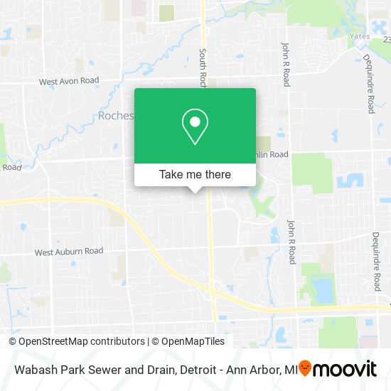 Wabash Park Sewer and Drain map
